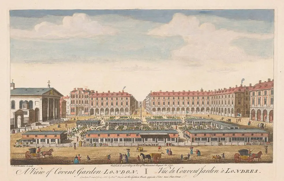 A view of Covent Garden London – Robert Sayer (1751)