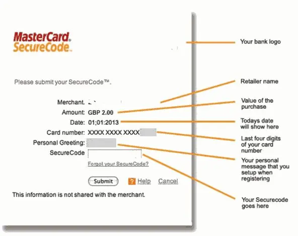 Mastercard SecureCode payment