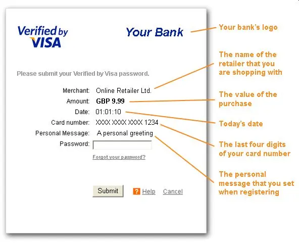 verified by visa payment